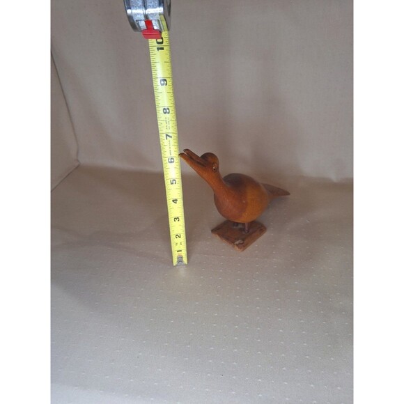 Vintage Wood Carved Bird Roadrunner Shaped 10" Tall x 6" Wide Art Deco - Picture 10 of 10